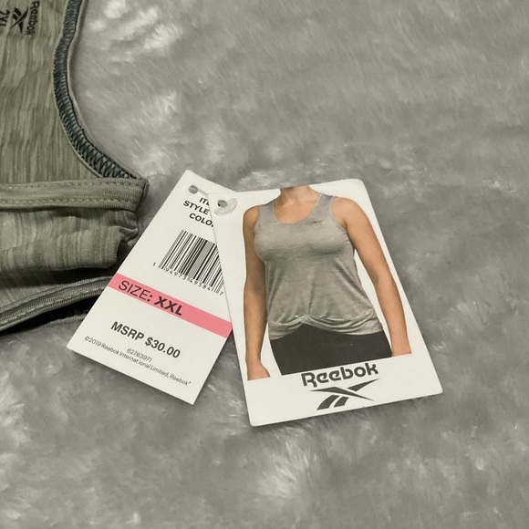 Reebok Athletic Sleeveless Tank Top Ruched Size 2XL - Picture 4 of 6